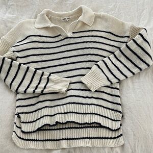 Alex Mill Jacques collared striped cotton sweater